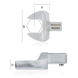 Plug-in open ended wrenches 9X12 MM for torque wrenches WODEX WX6500