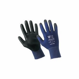 Work gloves in nylon coated with polyurethane