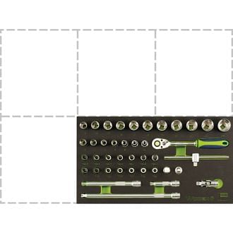 Set of socket wrenches 3/8