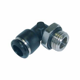 Adjustable male push to connect L fittings in technopolymer AIGNEP 50116