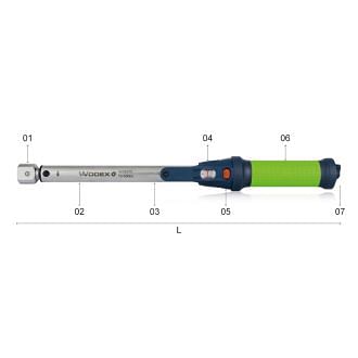 Torque wrenches click-action for insert tools WODEX WX6370