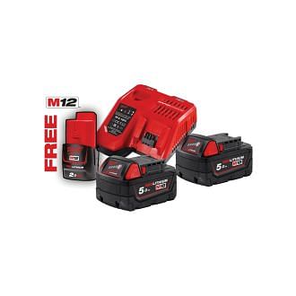 Battery Kit and  battery charger kit MILWAUKEE M18 NRG-502