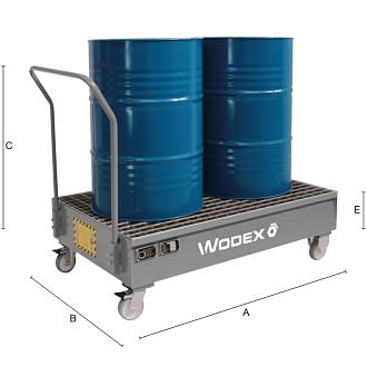 Carro portabidones WODEX WX9903