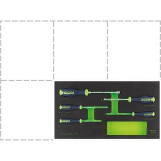 Set of screwdrivers for slotted screws in foam WODEX WX4200/SE5