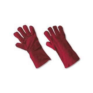 Work gloves in rump split for welders