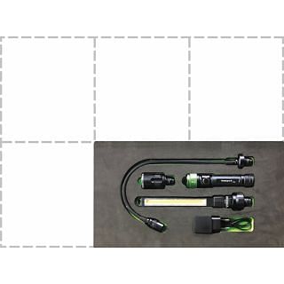 Modular rechargeable LED torches in foam WODEX WX6620