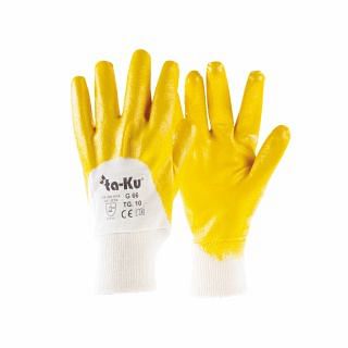 Guantes de tejido de algodón impregnados en NBR TA-KU G 66