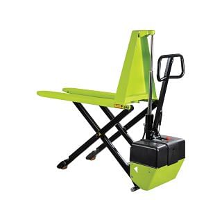 Pallet truck with pantograph function and self-leveling system