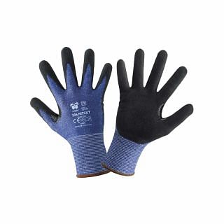 Microporous nitrile cut-resistant gloves