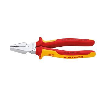 Alicates universales combinados tipo fuerte VDE aislados 1000 voltios KNIPEX 02 06 180/200